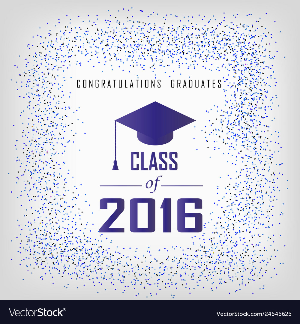 A graduating class in 2016 graphics elements vector image A graduating class in 2016 graphics elements