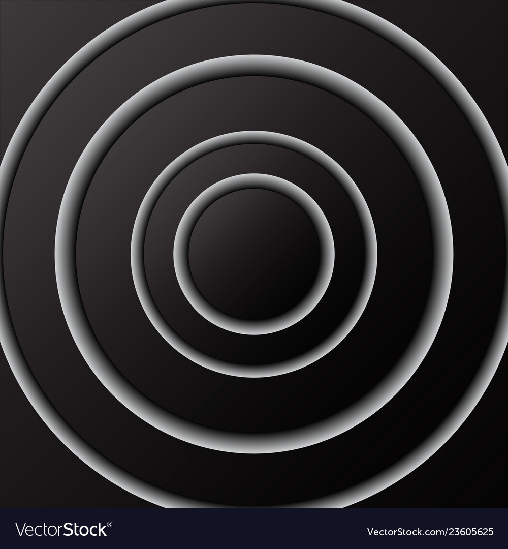 Abstract background of black circles with shadow