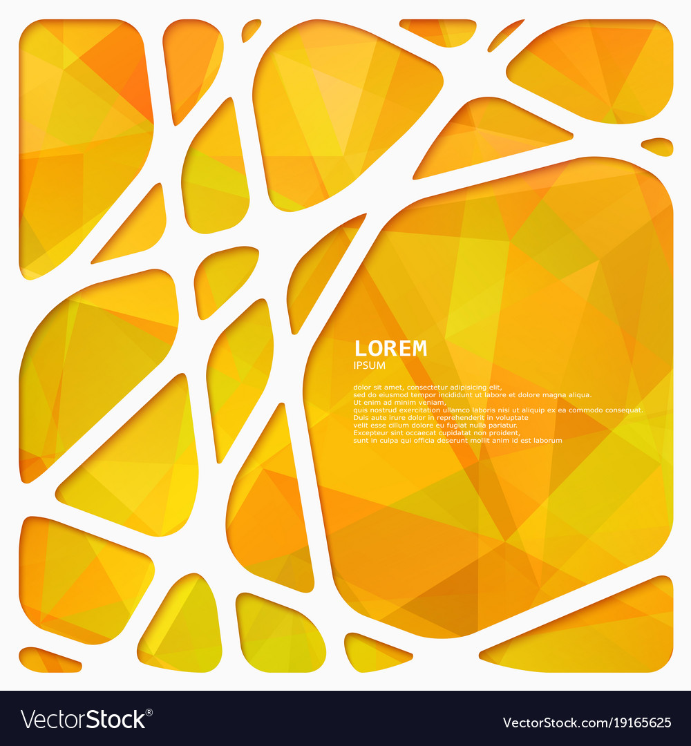Abstract network frame with triangular background
