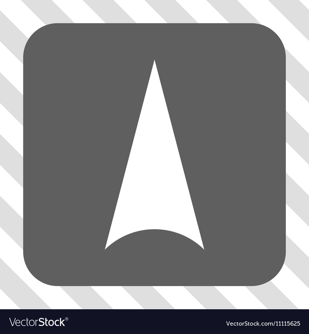 Arrowhead up rounded square button