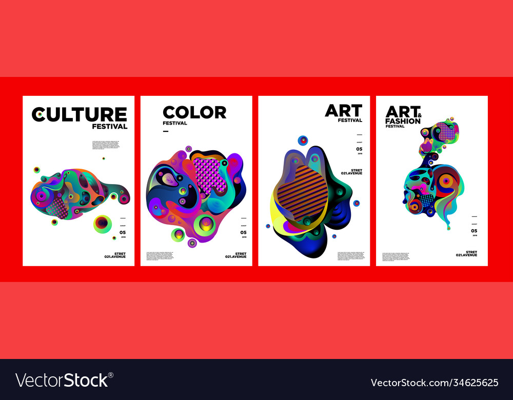 Art culture and fashion colorful abstract poster