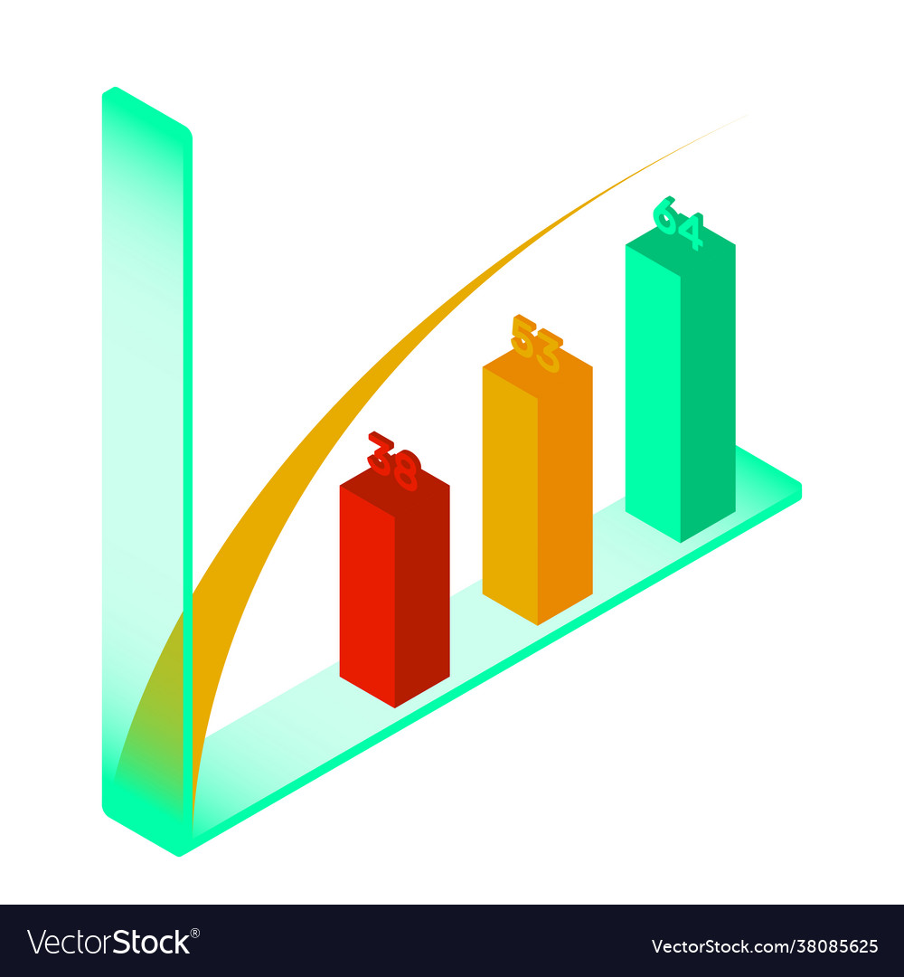Histogram multi-colored graph on a white