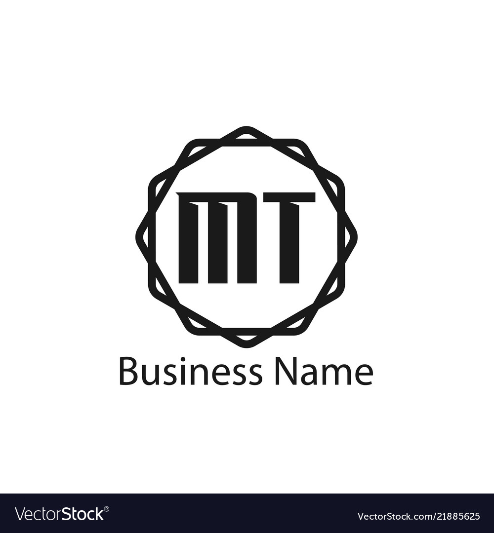 Initial letter mt logo template design