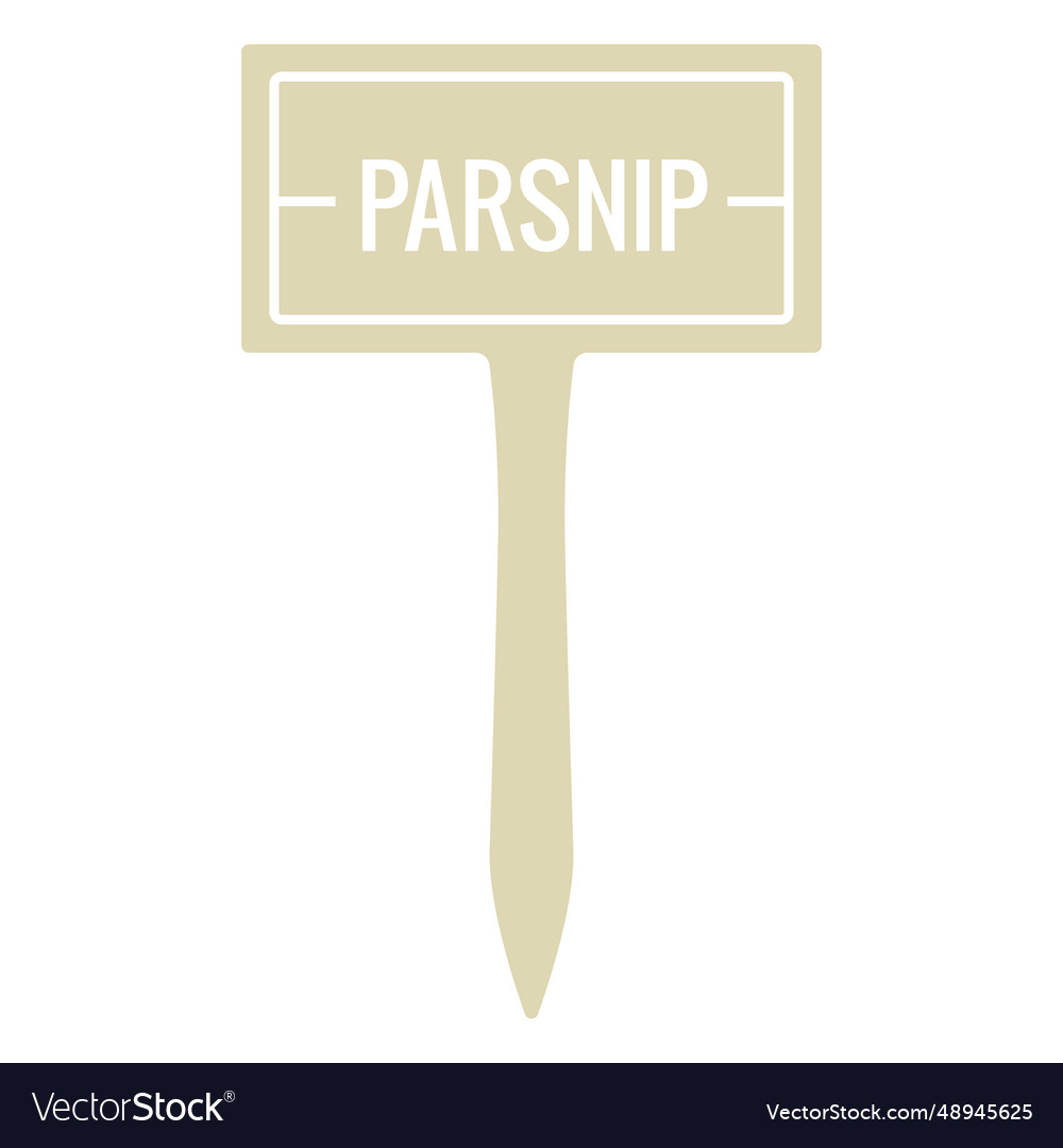 Parsnip sign cut out vector image Parsnip sign cut out