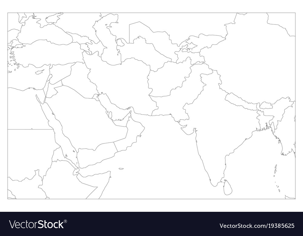 blank east asia map