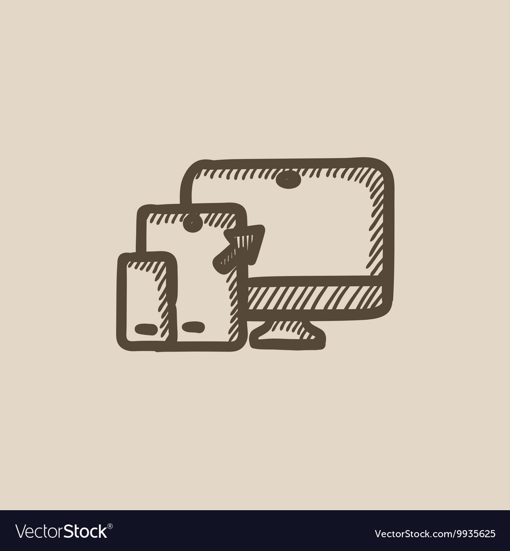 Responsive web design sketch icon