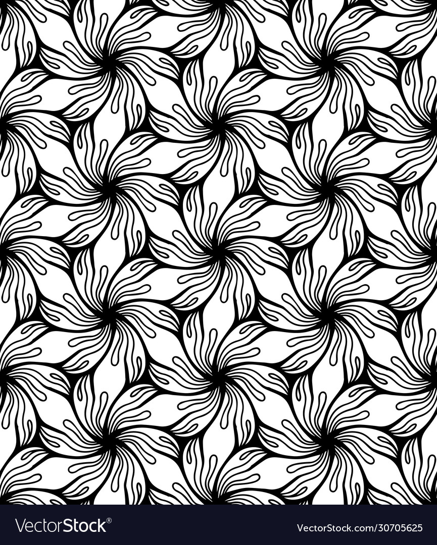 Seamless abstract pattern coloring book