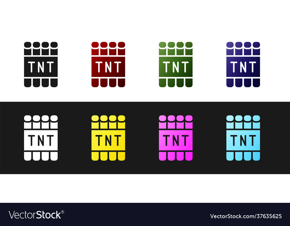 Set detonate dynamite bomb stick and timer clock vector image Set detonate dynamite bomb stick and timer clock