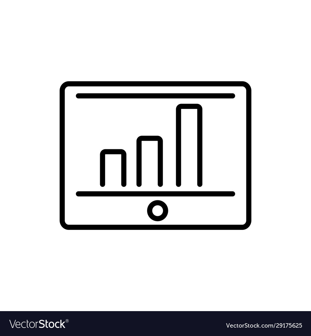 Tablet computer report chart business cash money Vector Image