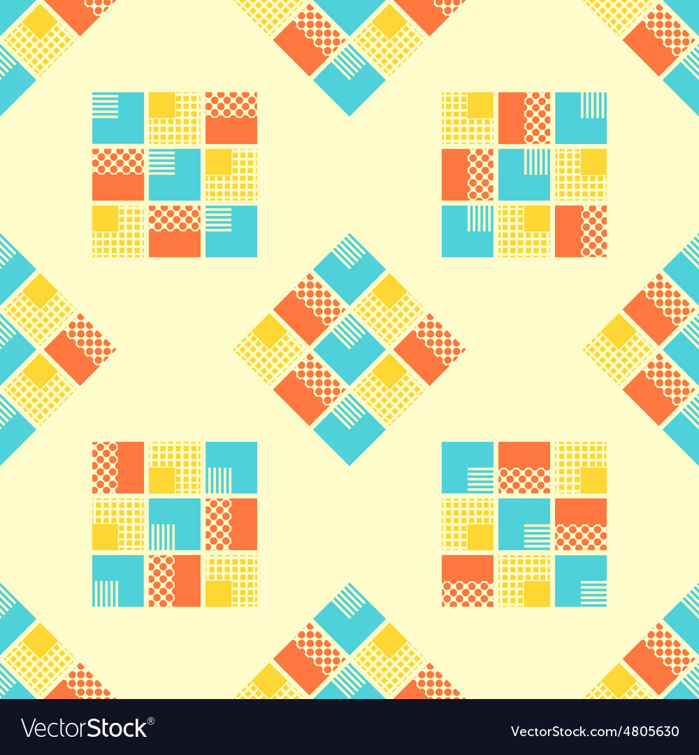 Abstract seamless pattern with geometrical objects