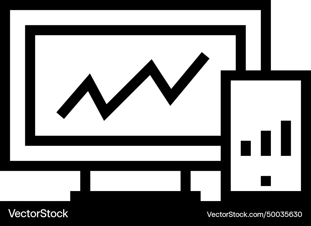 Analytics icon Royalty Free Vector Image - VectorStock