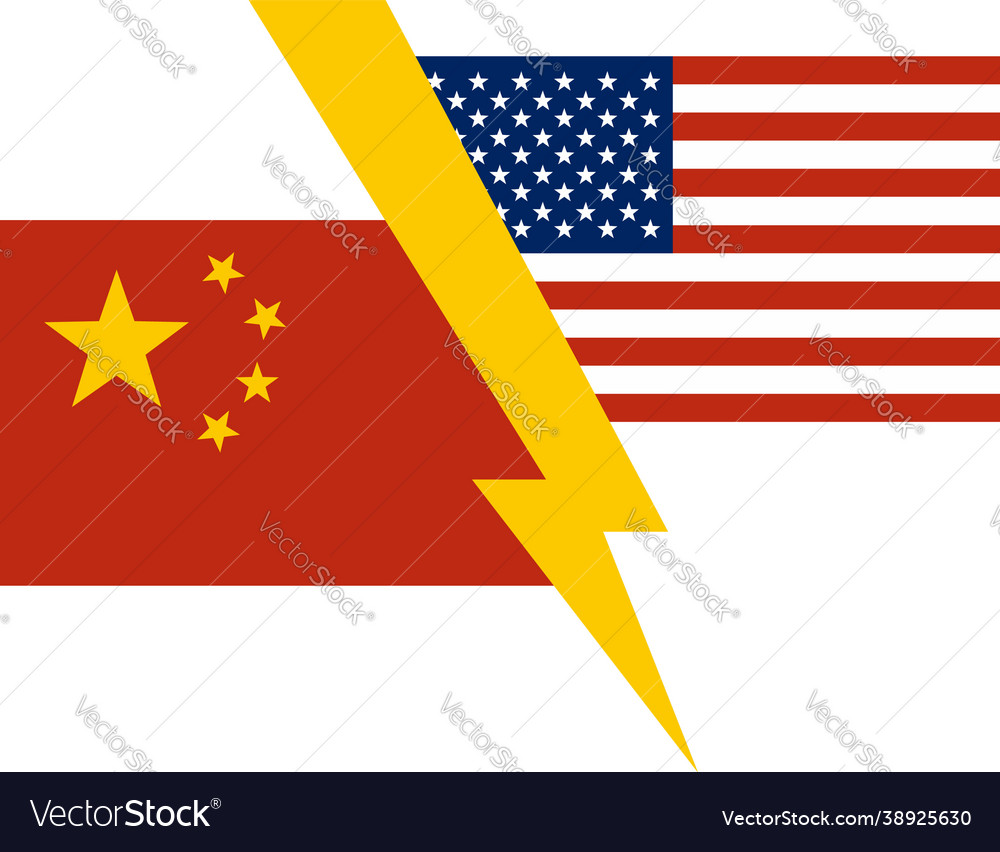 China Usa Trade War Icon Flat Isolated Royalty Free Vector China Usa Trade War Icon Flat Isolated Royalty Free Vector