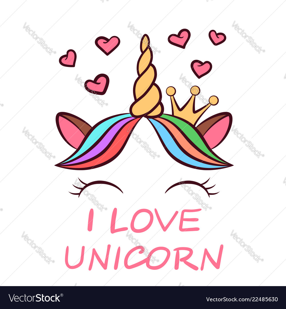 Cute unicorn characters princess vector image Cute unicorn characters princess