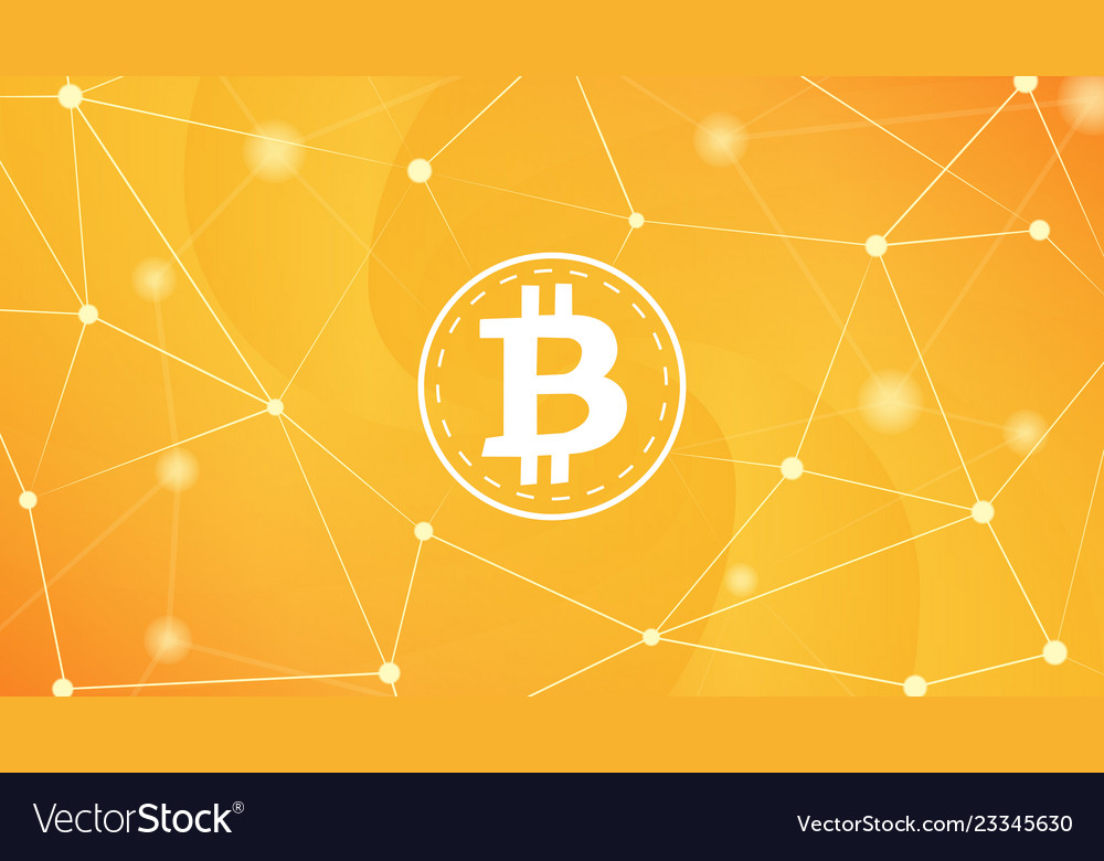 Digital money bitcoin on the network background