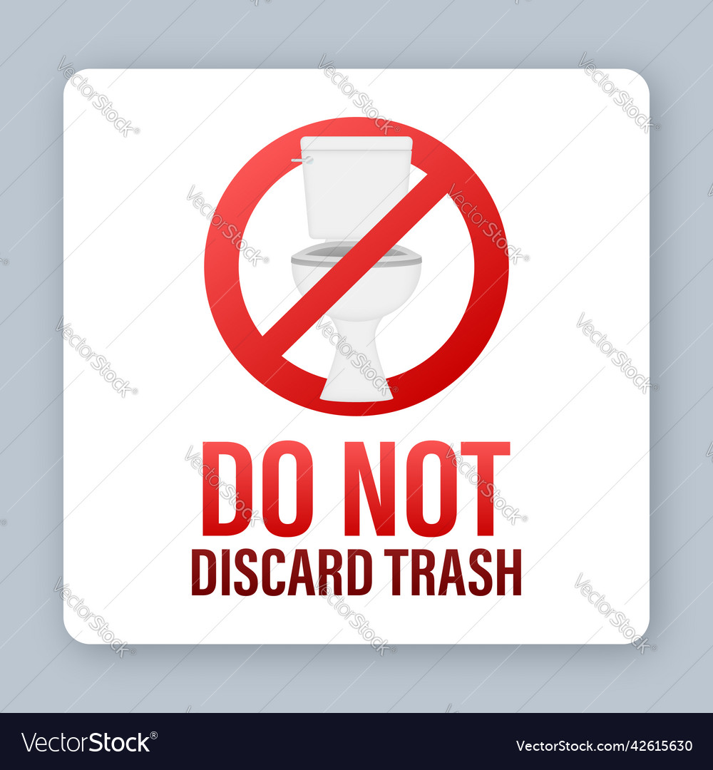 Do not discard trash on dust background icon Vector Image