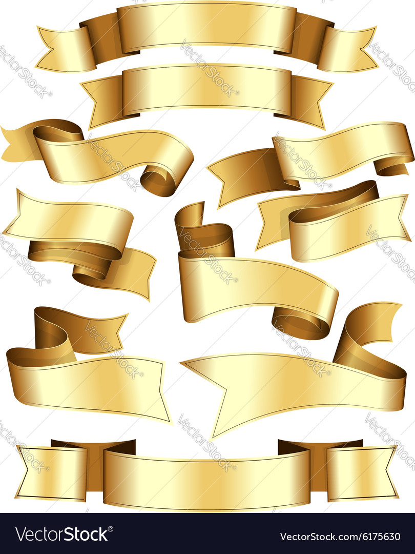 Gold ribbon set