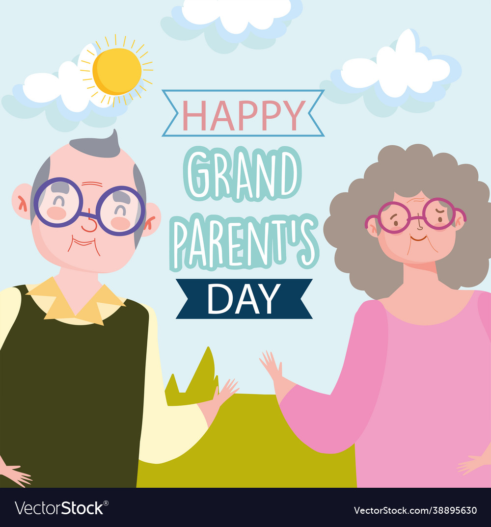 Happy grandparents day festive Royalty Free Vector Image