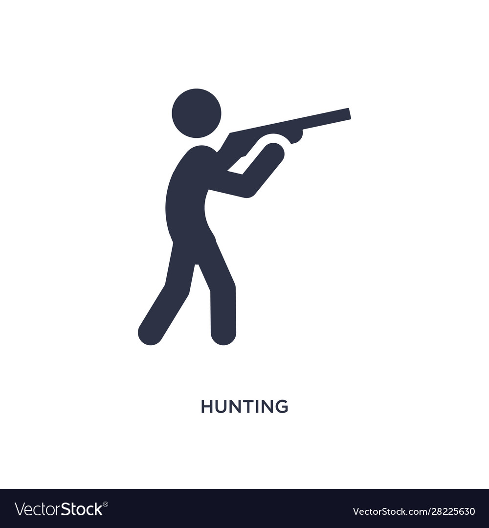 Hunting icon on white background simple element