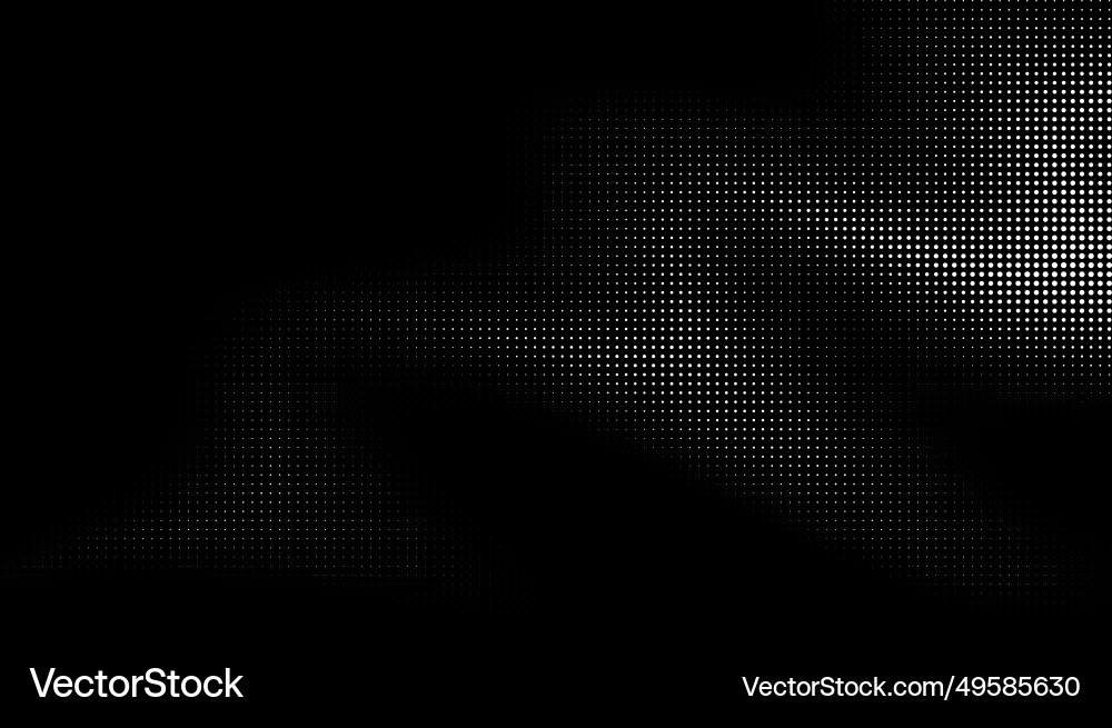Monochrome gradient halftone dots background Vector Image