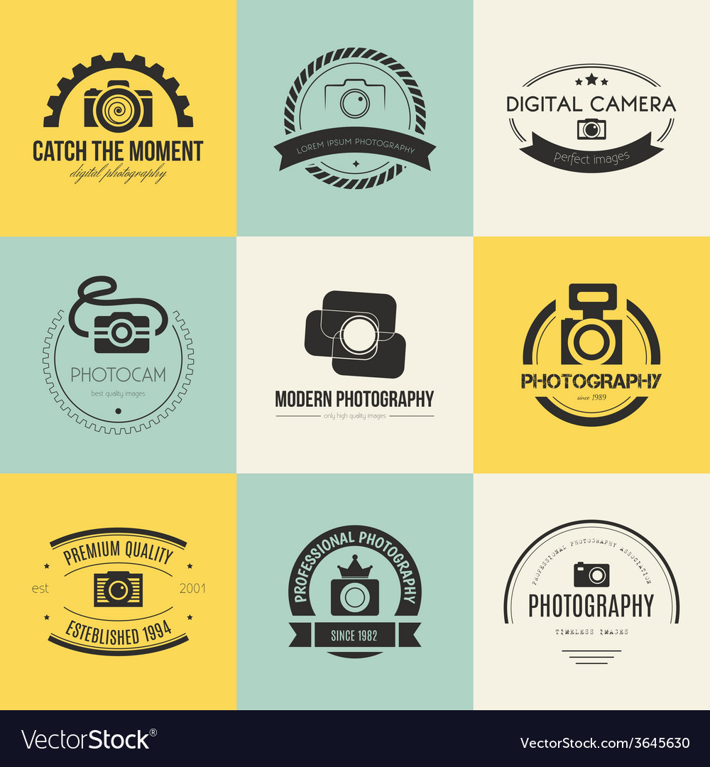 photography logos royalty free vector image vectorstock photography logos
