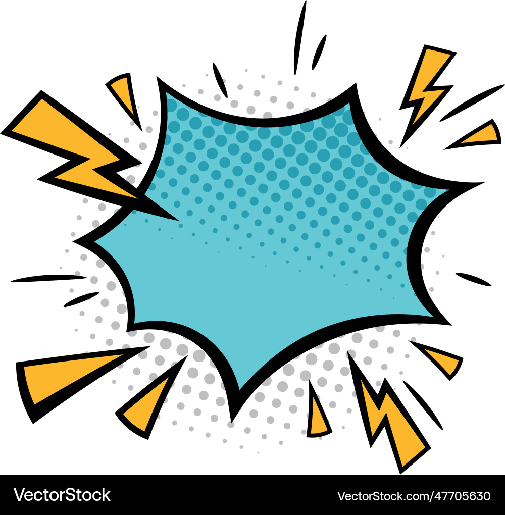 Speech bubble comic style Royalty Free Vector Image