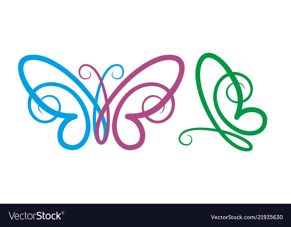 Symbol of butterfly Royalty Free Vector Image - VectorStock