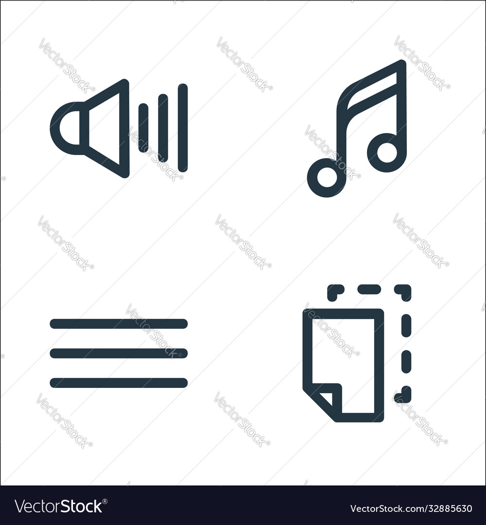 User interface line icons linear set quality vector image User interface line icons linear set quality
