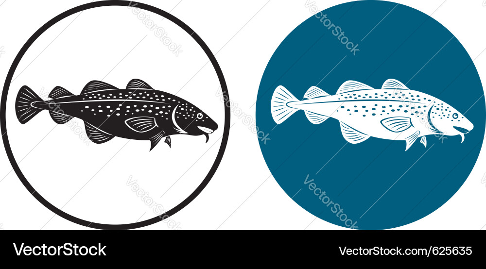 Codfish Royalty Free Vector Image - VectorStock