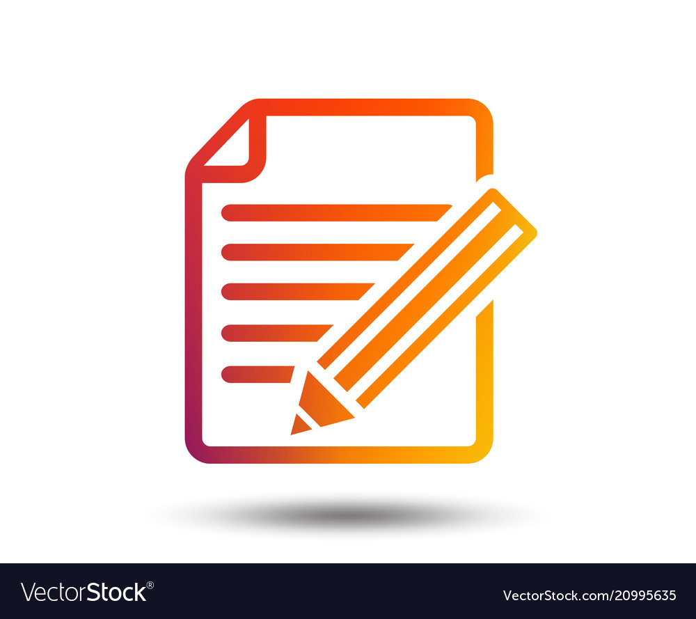 Edit document  sign  icon  edit content button Vector Image