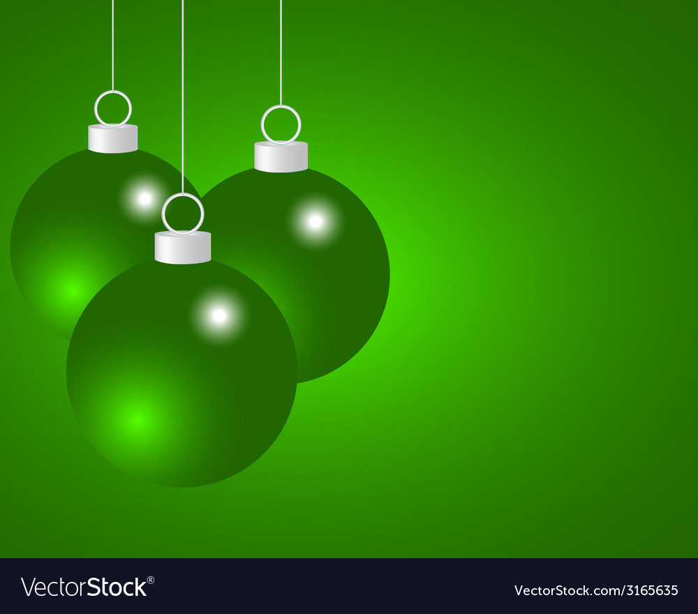 Green christmas balls Royalty Free Vector Image