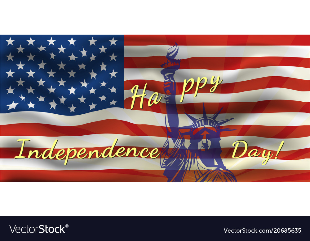 Happy independence day - a poster with the us flag