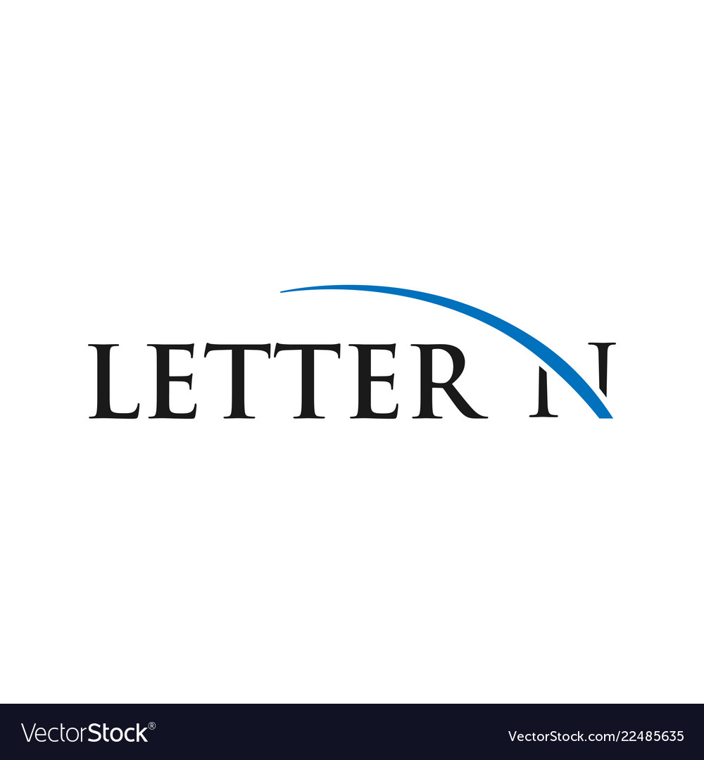 Initial letter n logo icon design template