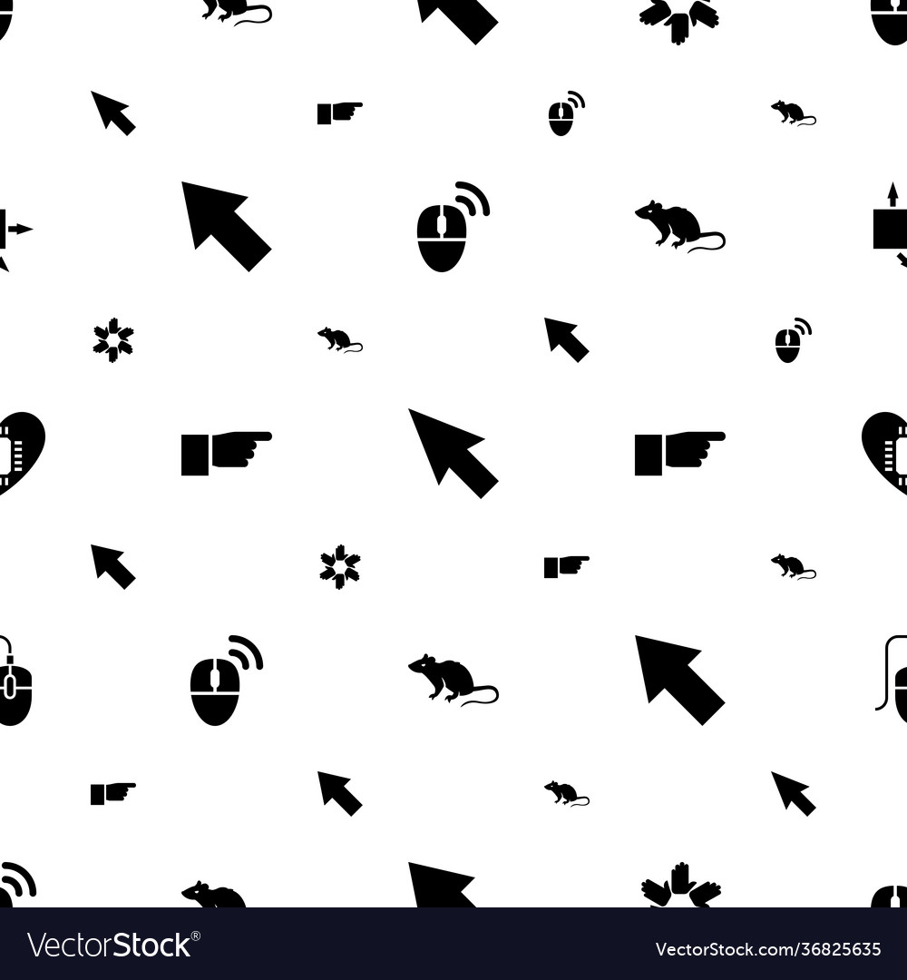 Mouse icons pattern seamless white background