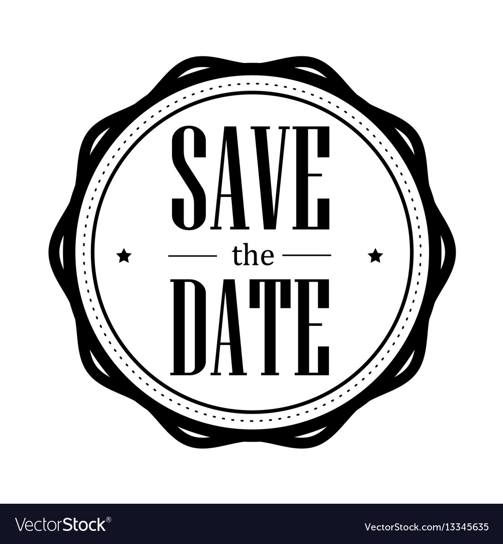 Save the date vintage stamp Royalty Free Vector Image