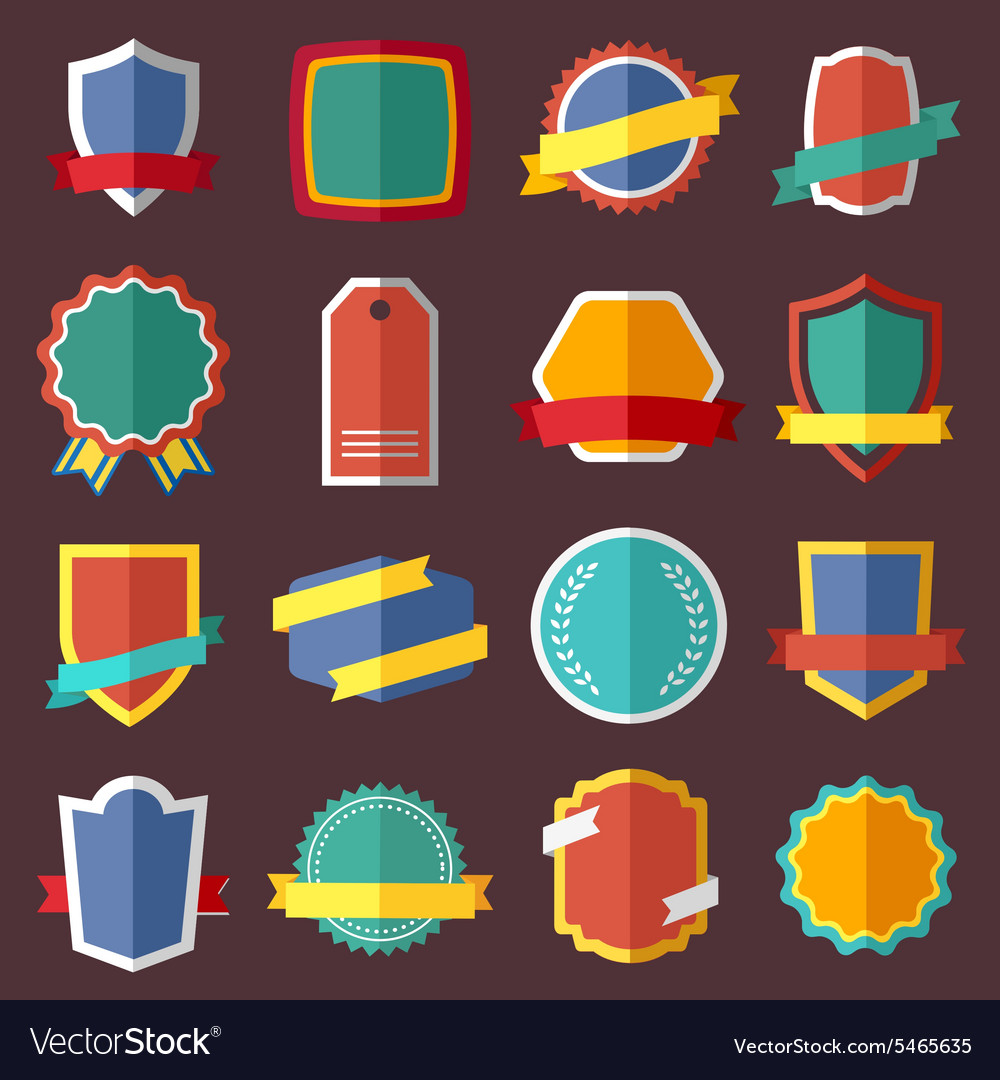 Set of retro vintage labels signs and badges Vector Image