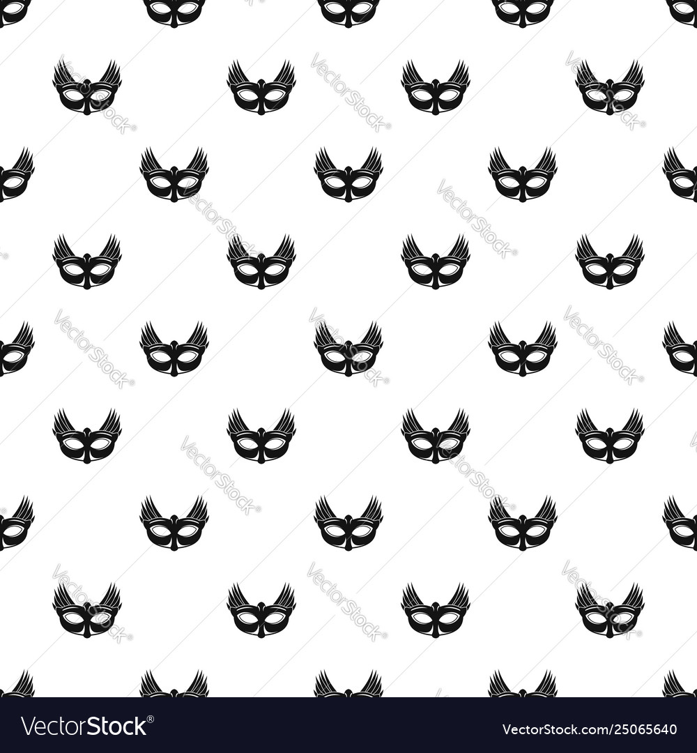 Bird carnival mask pattern seamless Royalty Free Vector