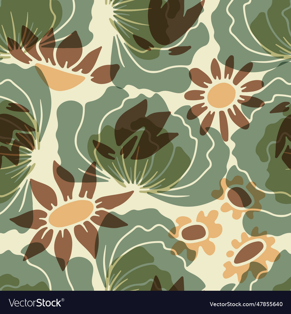 Colorful seamless pattern with abstract retro
