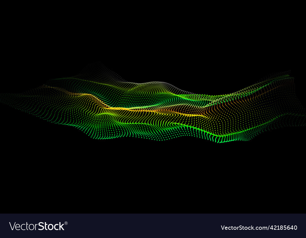 Deep data as part of big point wave ui hud vector image Deep data as part of big point wave ui hud