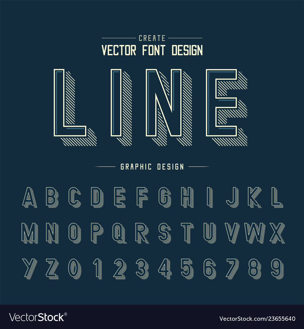 Elegant Line Alphabet Typeface