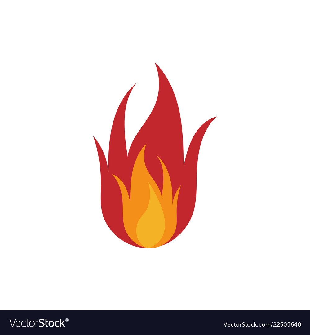 Fire logo icon design template Royalty Free Vector Image