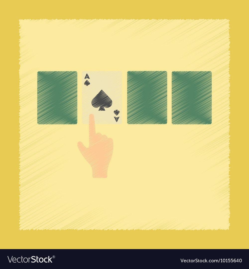 Flat shading style icon hand playing cards