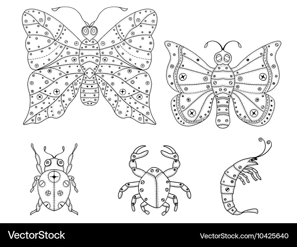 Insect icon set Royalty Free Vector Image - VectorStock