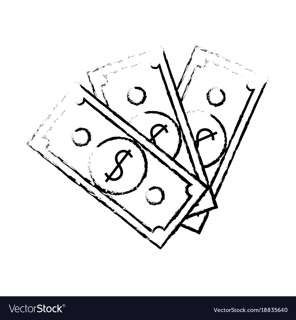 Isolated bills design Royalty Free Vector Image