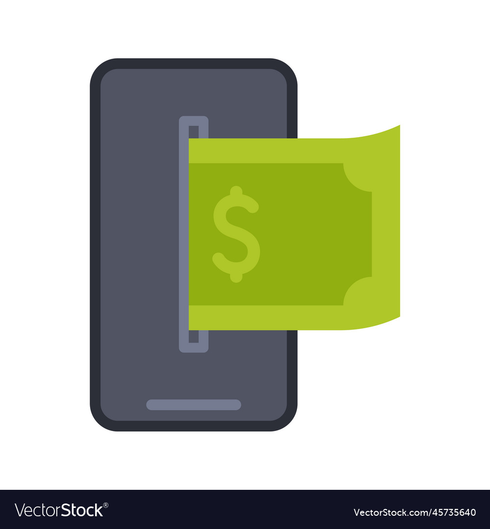 Mobile wallet icon internet banking concept