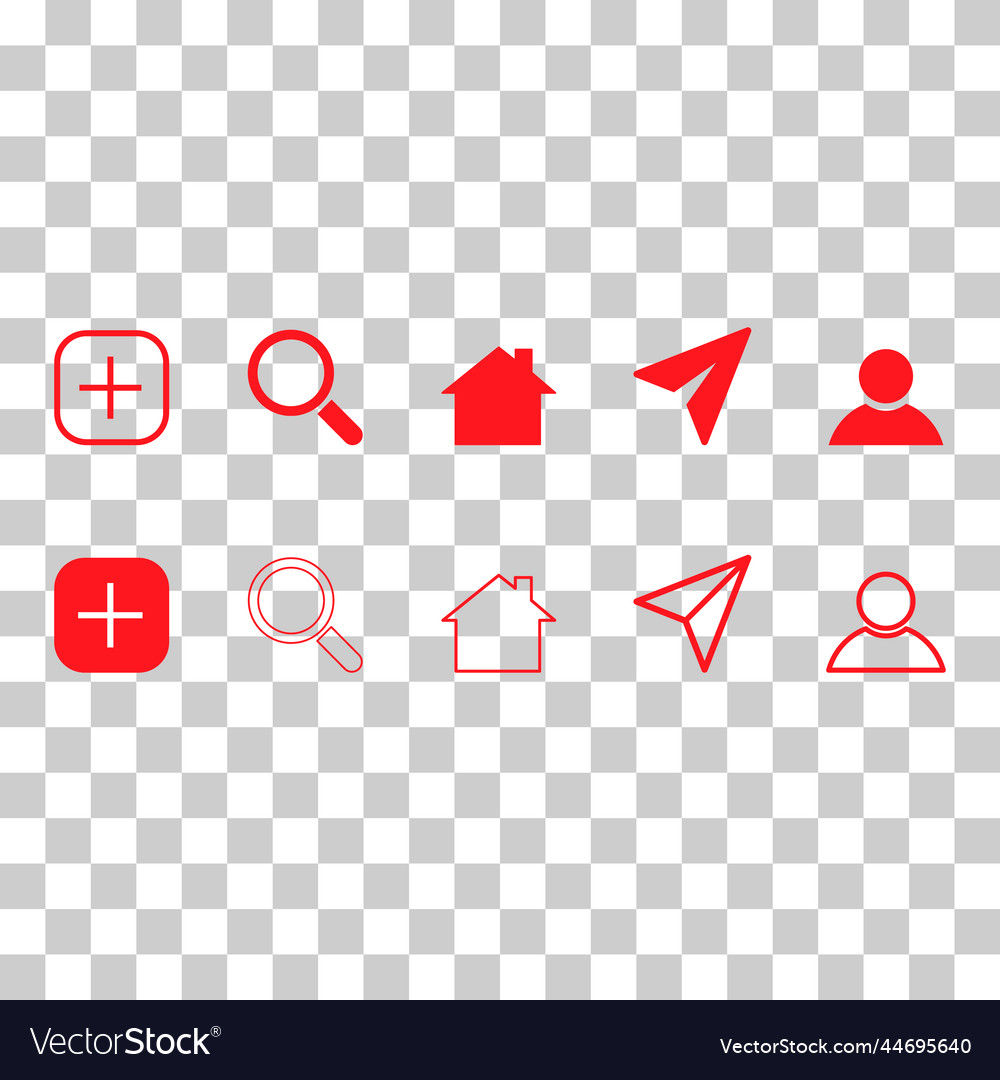 Set of interface buttons for web design social vector image Set of interface buttons for web design social
