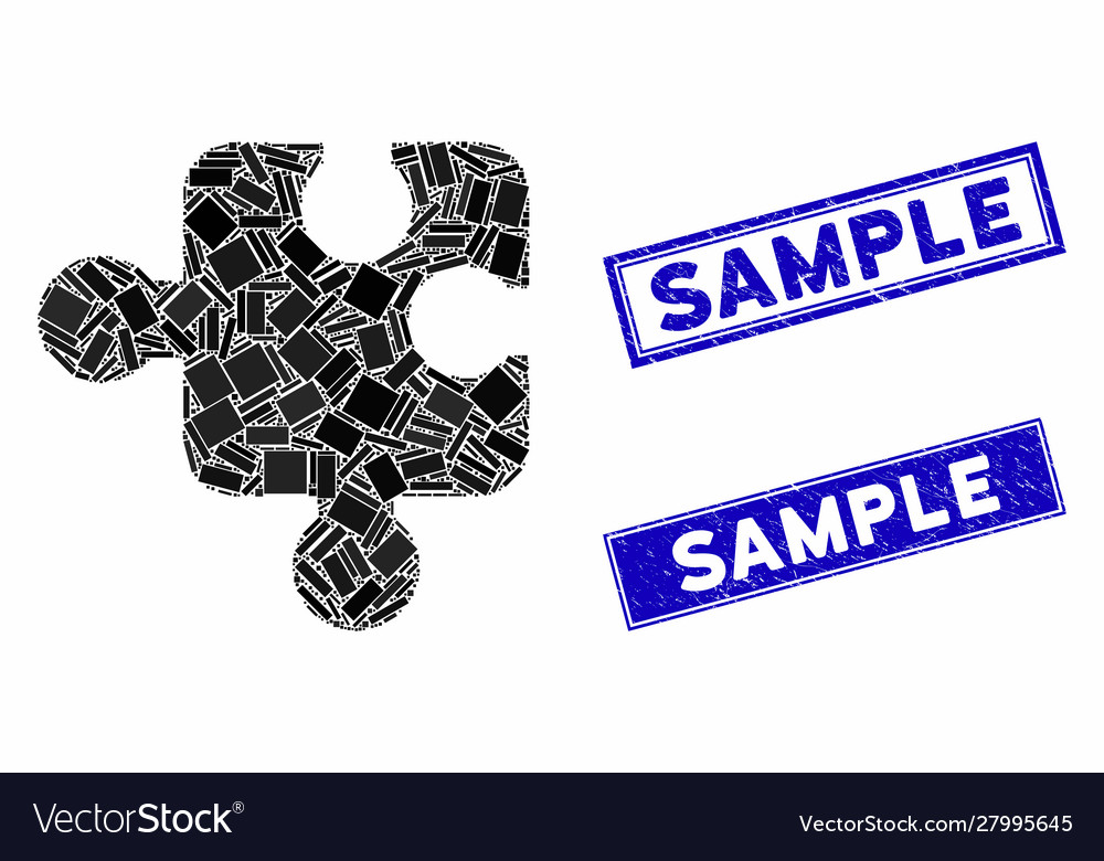 Component mosaic and scratched rectangle seals