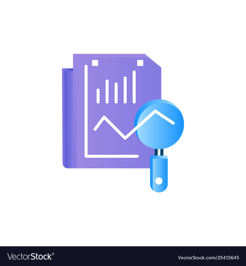 File static search computing flat color icon vector image File static search computing flat color icon