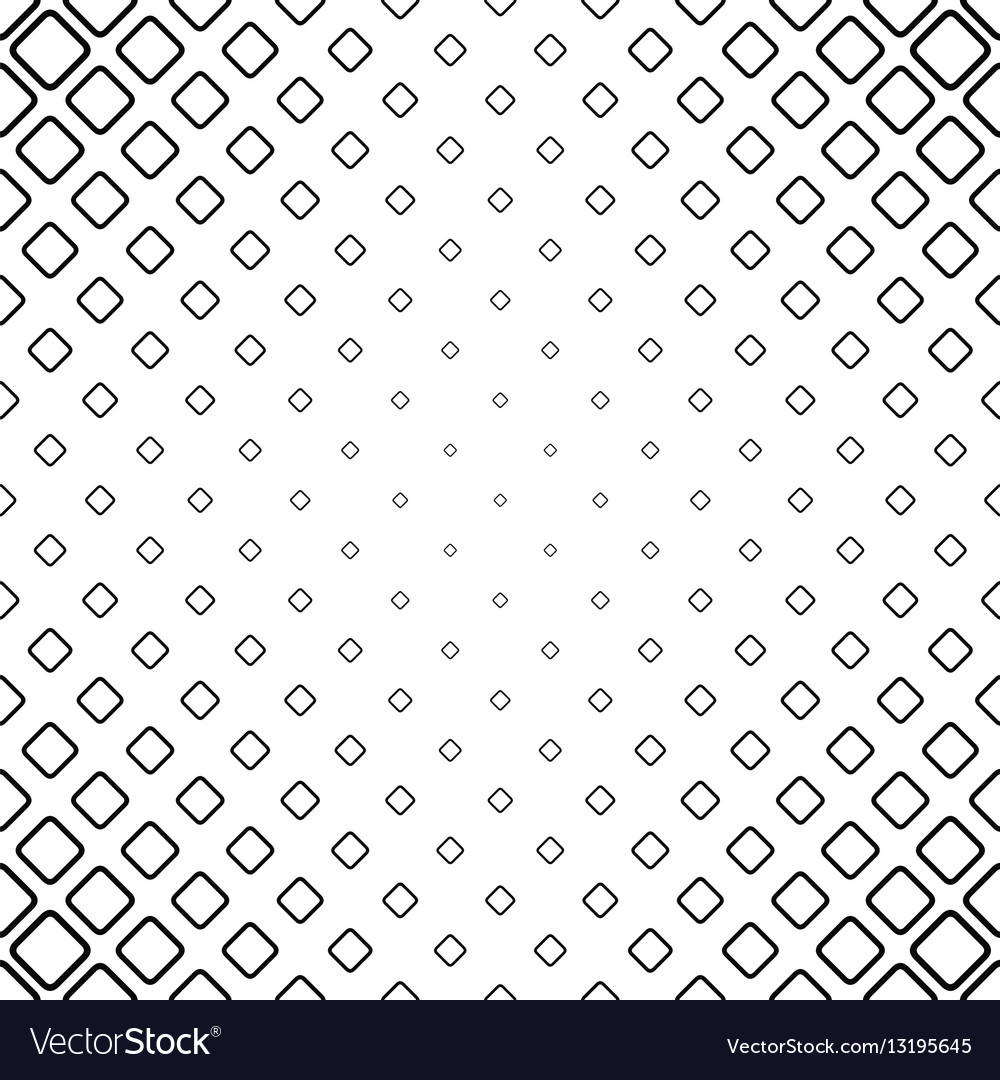 Monochrome abstract rounded line square pattern