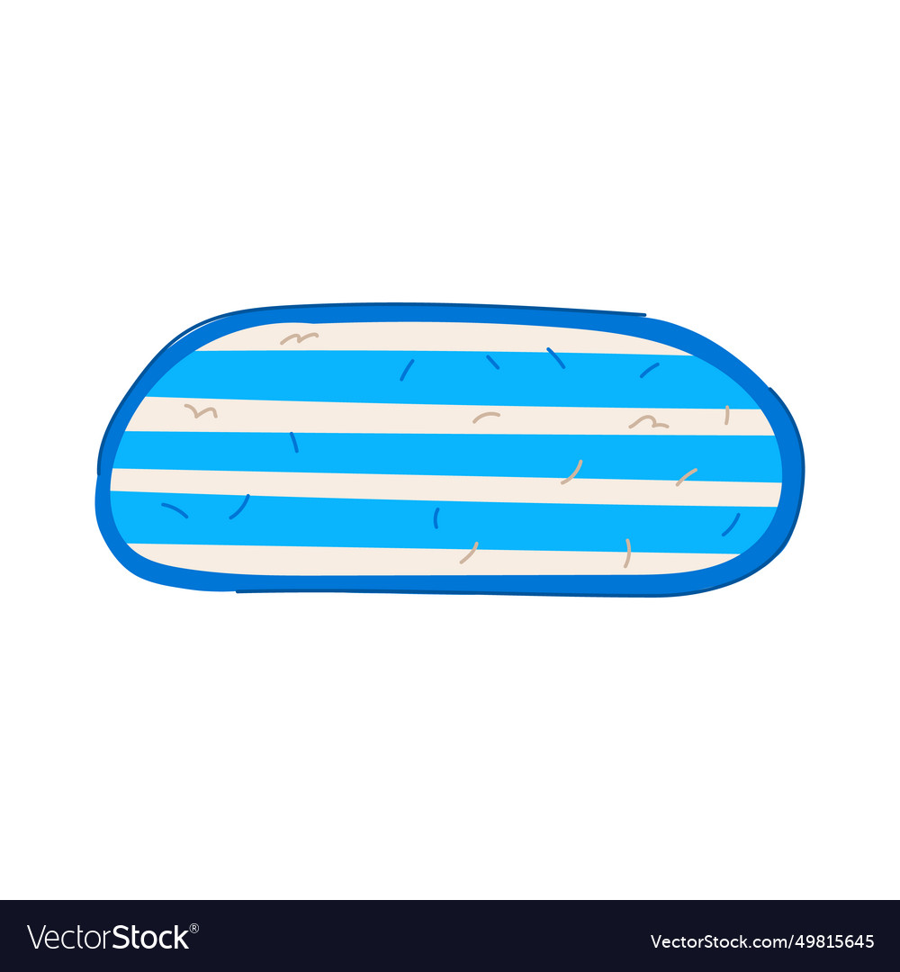 Roll bath mat cartoon Royalty Free Vector Image