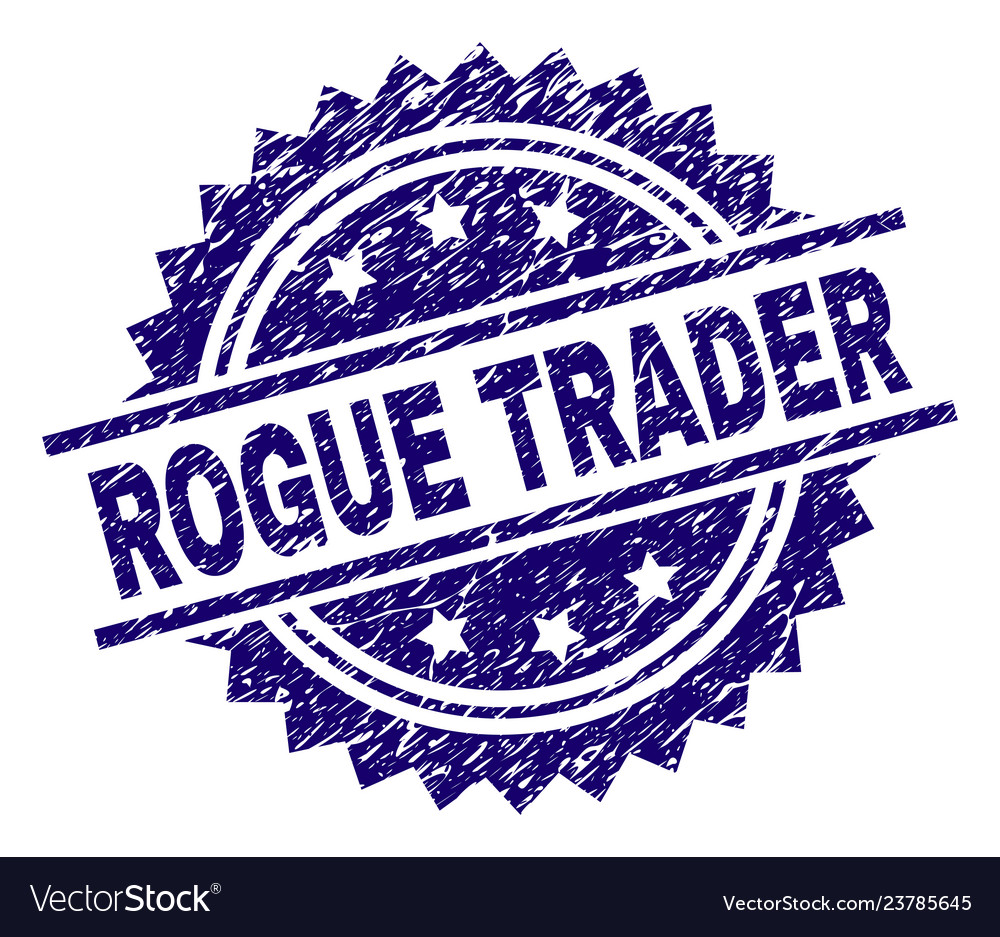 Scratched textured rogue trader stamp seal